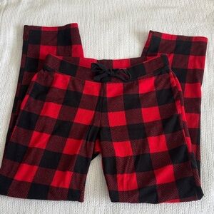 Old Navy Red and Black Plaid Pajama Bottoms